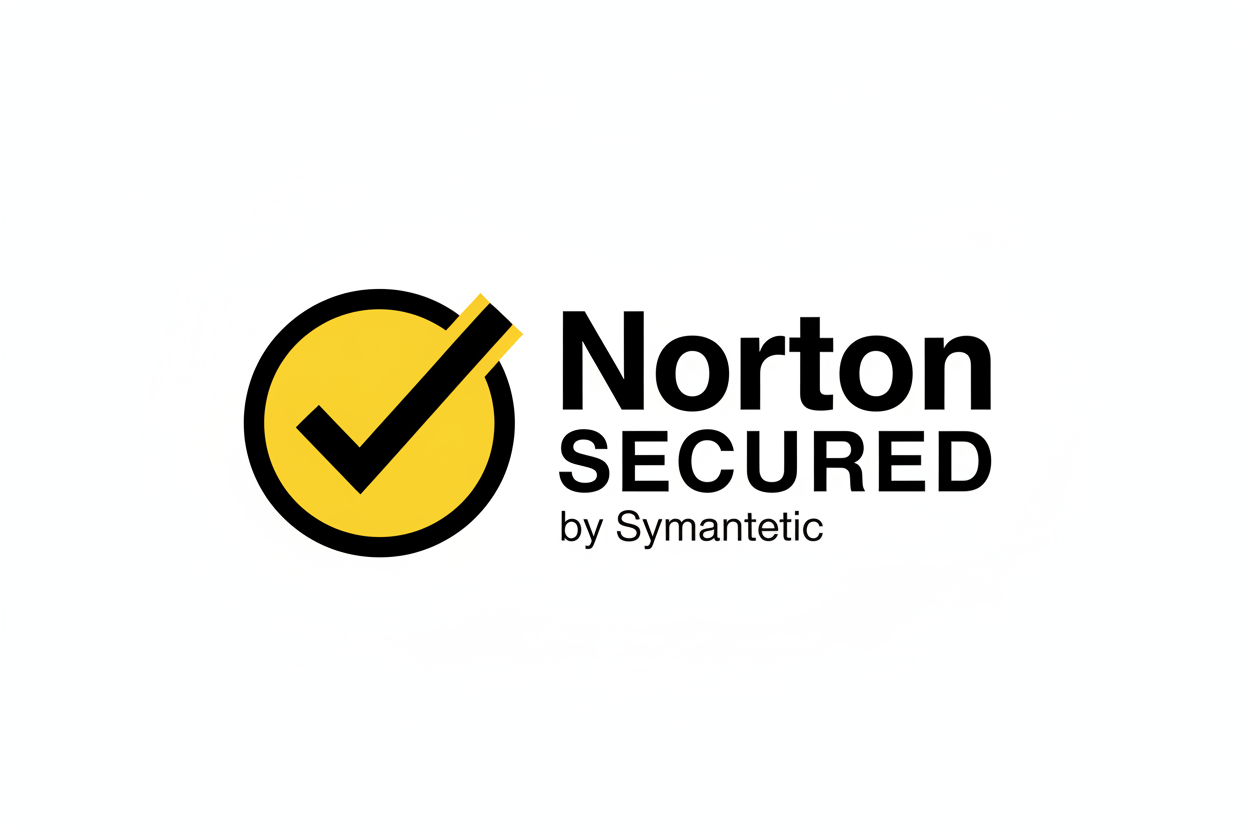 I want the original norton secured logo with its own brand color and font