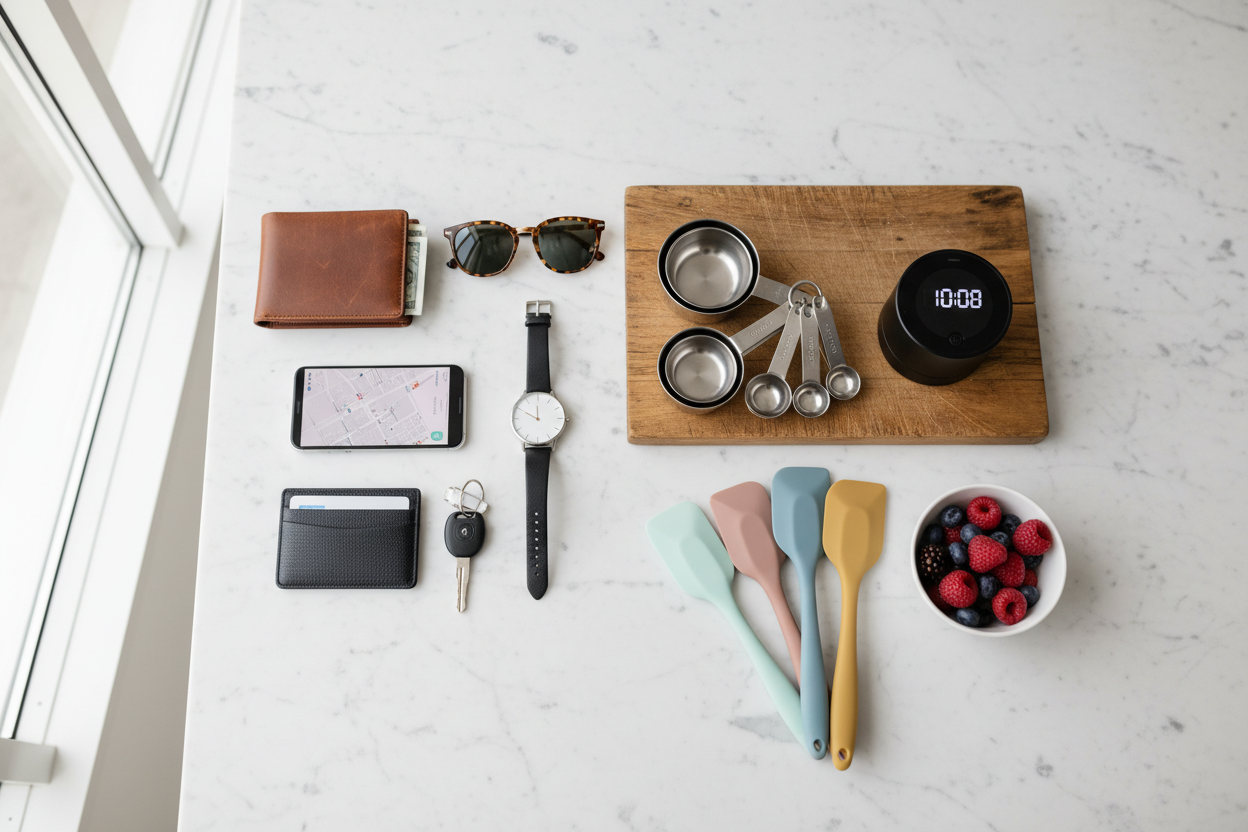 remove that bag and add some kitchen accessories